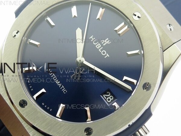 CLASSIC FUSION 45MM TITANIUM WWF 1:1 BEST EDITION BLUE DIAL ON BLUE GUMMY STRAP ASIAN HB1112 - Image 2