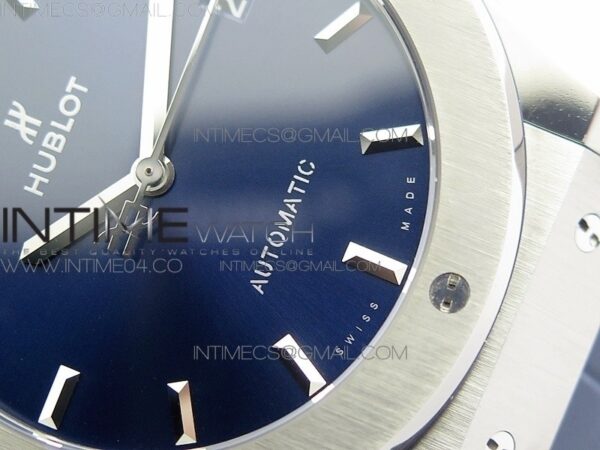 CLASSIC FUSION 45MM TITANIUM WWF 1:1 BEST EDITION BLUE DIAL ON BLUE GUMMY STRAP ASIAN HB1112 - Image 5