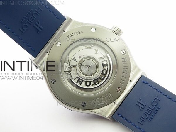 CLASSIC FUSION 45MM TITANIUM WWF 1:1 BEST EDITION BLUE DIAL ON BLUE GUMMY STRAP ASIAN HB1112 - Image 19