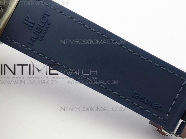 CLASSIC FUSION 45MM TITANIUM WWF 1:1 BEST EDITION BLUE DIAL ON BLUE GUMMY STRAP ASIAN HB1112 - Image 11