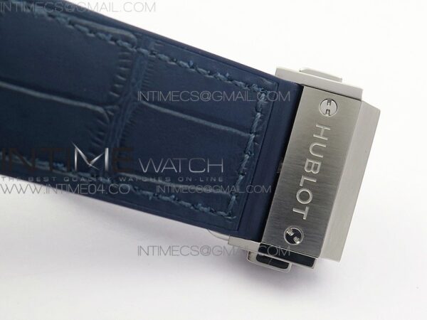 CLASSIC FUSION 45MM TITANIUM WWF 1:1 BEST EDITION BLUE DIAL ON BLUE GUMMY STRAP ASIAN HB1112 - Image 16