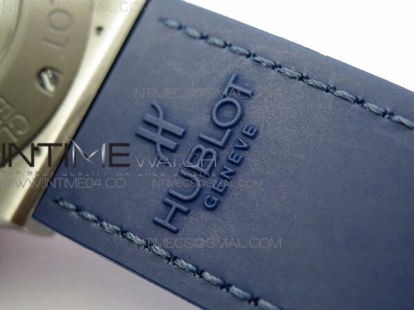CLASSIC FUSION 45MM TITANIUM WWF 1:1 BEST EDITION BLUE DIAL ON BLUE GUMMY STRAP ASIAN HB1112 - Image 13