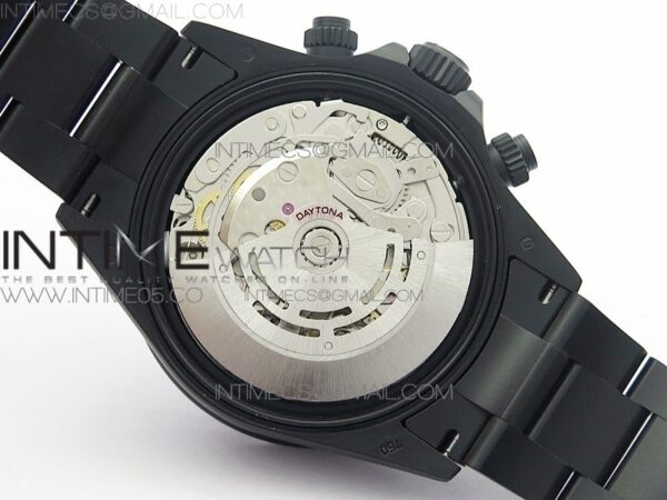 Daytona Blaken Rainbow Crystal Bezel PVD OXF Best Edition Black Dial on PVD Bracelet A7750 - Image 14