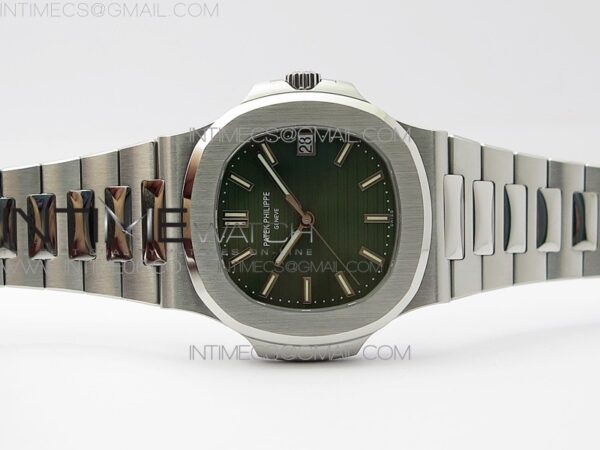 Nautilus 5711/1A PPF 1:1 Best Edition Green Textured Dial on SS Bracelet 324CS V4 - Image 3