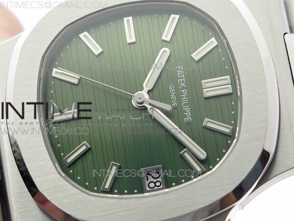 Nautilus 5711/1A PPF 1:1 Best Edition Green Textured Dial on SS Bracelet 324CS V4 - Image 4