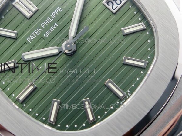 Nautilus 5711/1A PPF 1:1 Best Edition Green Textured Dial on SS Bracelet 324CS V4 - Image 6
