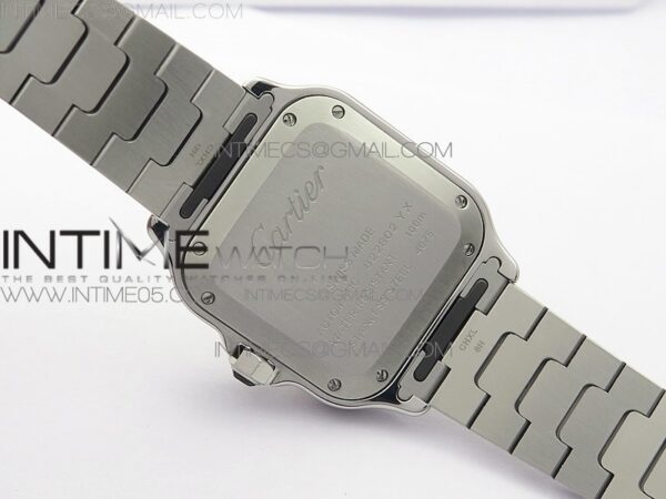 Santos de Cartier 35mm 2018 RXW 1:1 Best Edition White Dial on SS SmartLinks Bracelet MIYOTA 9015 - Image 10