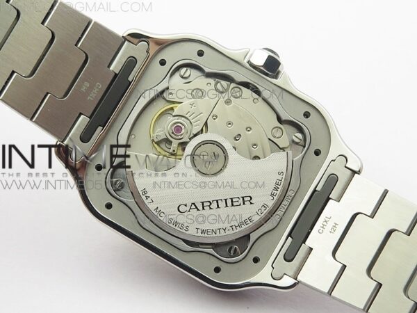 Santos de Cartier 35mm 2018 RXW 1:1 Best Edition White Dial on SS SmartLinks Bracelet MIYOTA 9015 - Image 11