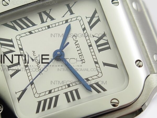 Santos de Cartier 35mm 2018 RXW 1:1 Best Edition White Dial on SS SmartLinks Bracelet MIYOTA 9015 - Image 5