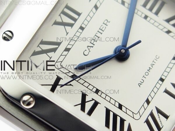 Santos de Cartier 35mm 2018 RXW 1:1 Best Edition White Dial on SS SmartLinks Bracelet MIYOTA 9015 - Image 7
