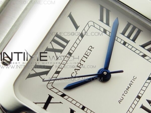 Santos de Cartier 35mm 2018 RXW 1:1 Best Edition White Dial on SS SmartLinks Bracelet MIYOTA 9015 - Image 6