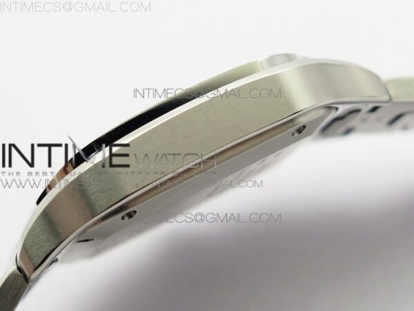 Santos de Cartier 35mm 2018 RXW 1:1 Best Edition White Dial on SS SmartLinks Bracelet MIYOTA 9015 - Image 9