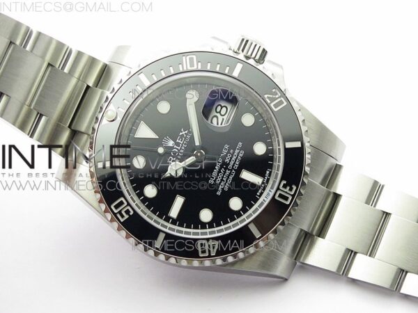 Submariner 116610 LN Black Ceramic ZRF 1:1 Best Edition on SS Bracelet VR3135 (CF Bezel) - Image 3