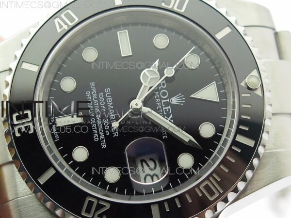 Submariner 116610 LN Black Ceramic ZRF 1:1 Best Edition on SS Bracelet VR3135 (CF Bezel) - Image 5