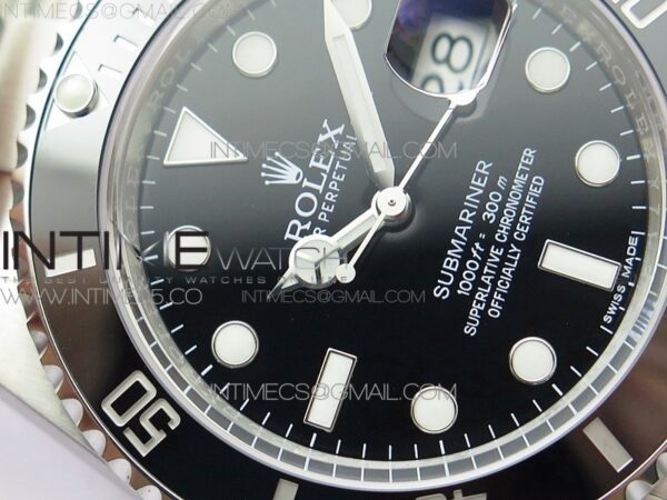Submariner 116610 LN Black Ceramic ZRF 1:1 Best Edition on SS Bracelet VR3135 (CF Bezel) - Image 9