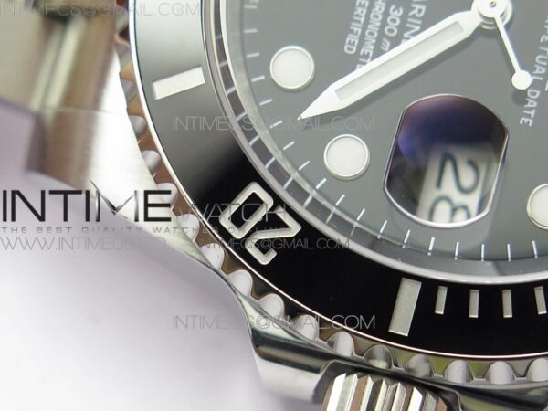 Submariner 116610 LN Black Ceramic ZRF 1:1 Best Edition on SS Bracelet VR3135 (CF Bezel) - Image 7