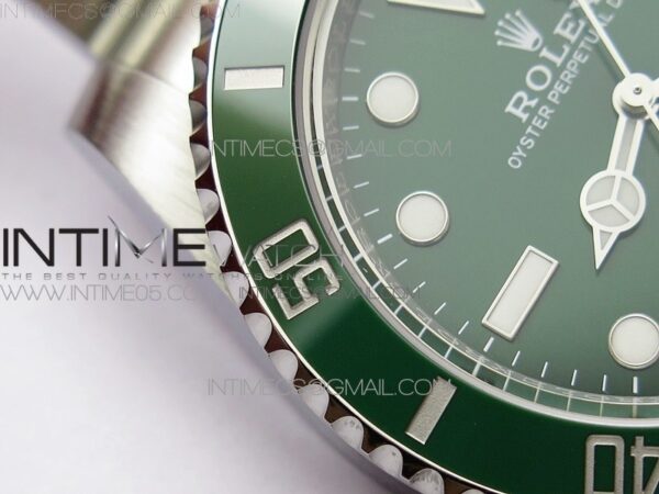 Submariner 116610 LV Green Ceramic ZRF 1:1 Best Edition on SS Bracelet VR3135 (CF Bezel) - Image 6