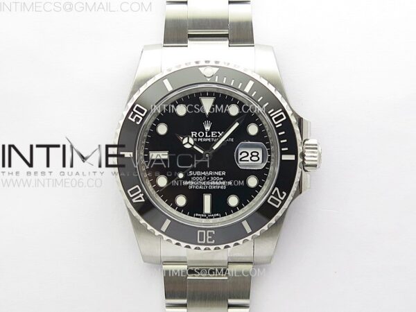 SUBMARINER 40MM 116610 LN BLACK CERAMIC 904L STEEL AR+F 1:1 BEST EDITION BLACK DIAL ON 904L SS BRACELET VR3135