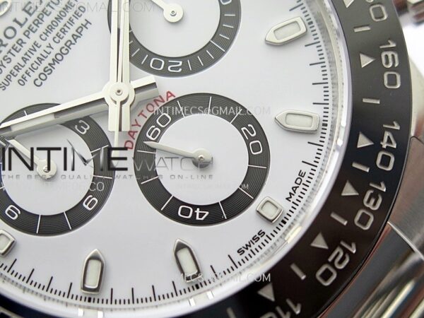 DAYTONA 116500LN 904L SS CASE ZF 1:1 BEST EDITION WHITE DIAL ON 904L SS BRACELET SH4130 - Image 10