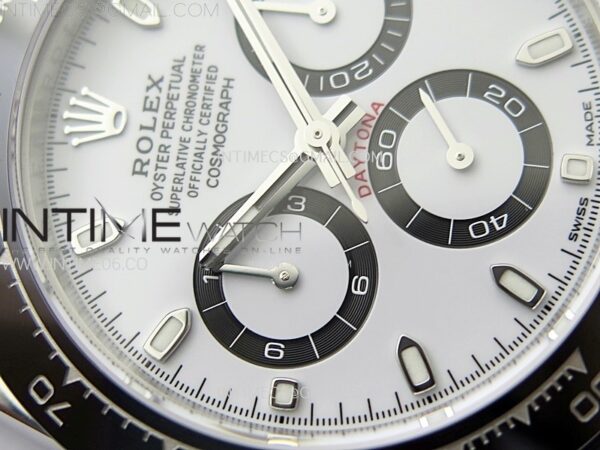 DAYTONA 116500LN 904L SS CASE ZF 1:1 BEST EDITION WHITE DIAL ON 904L SS BRACELET SH4130 - Image 9