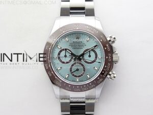 DAYTONA 116506 CLEAN 1:1 BEST EDITION ICE BLUE DIAL CRYSTAL MARKERS ON SS BRACELET DD4130
