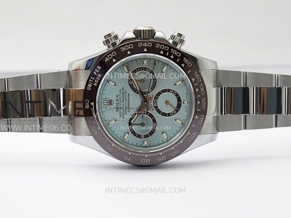 DAYTONA 116506 CLEAN 1:1 BEST EDITION ICE BLUE DIAL CRYSTAL MARKERS ON SS BRACELET DD4130 - Image 2