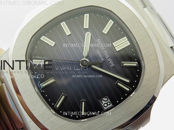 Nautilus 5711/1A-010 PPF 1:1 Best Edition Blue Textured Dial on SS Bracelet Super Clone 26-330 V5 - Image 2