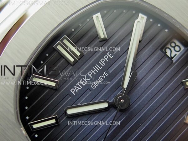 Nautilus 5711/1A-010 PPF 1:1 Best Edition Blue Textured Dial on SS Bracelet Super Clone 26-330 V5 - Image 6