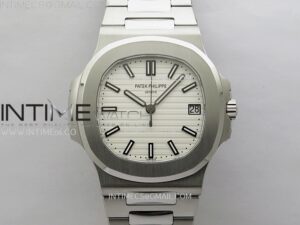 Nautilus 5711/1A-011 PPF 1:1 Best Edition White Textured Dial on SS Bracelet Super Clone 26-330 V5
