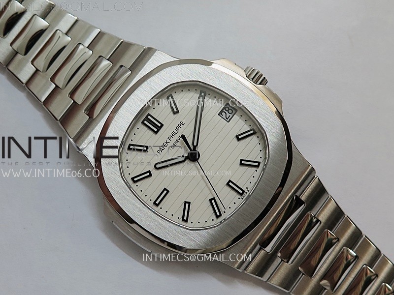Nautilus 5711/1A-011 PPF 1:1 Best Edition White Textured Dial on SS Bracelet Super Clone 26-330 V5 - Image 10