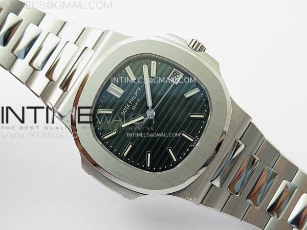 Nautilus 5711/1A-014 PPF 1:1 Best Edition Green Textured Dial on SS Bracelet Super Clone 26-330 V5 - Image 2