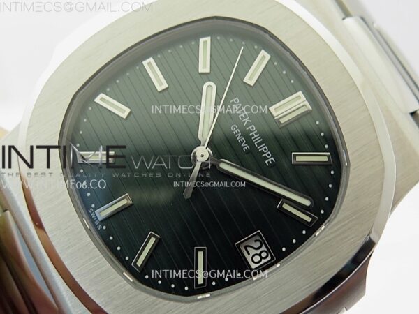 Nautilus 5711/1A-014 PPF 1:1 Best Edition Green Textured Dial on SS Bracelet Super Clone 26-330 V5 - Image 3