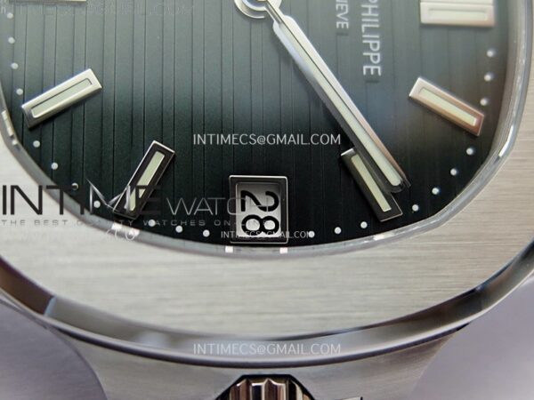 Nautilus 5711/1A-014 PPF 1:1 Best Edition Green Textured Dial on SS Bracelet Super Clone 26-330 V5 - Image 7