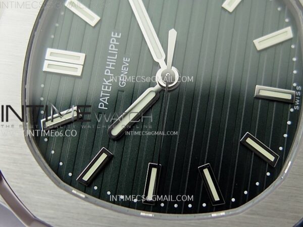 Nautilus 5711/1A-014 PPF 1:1 Best Edition Green Textured Dial on SS Bracelet Super Clone 26-330 V5 - Image 5