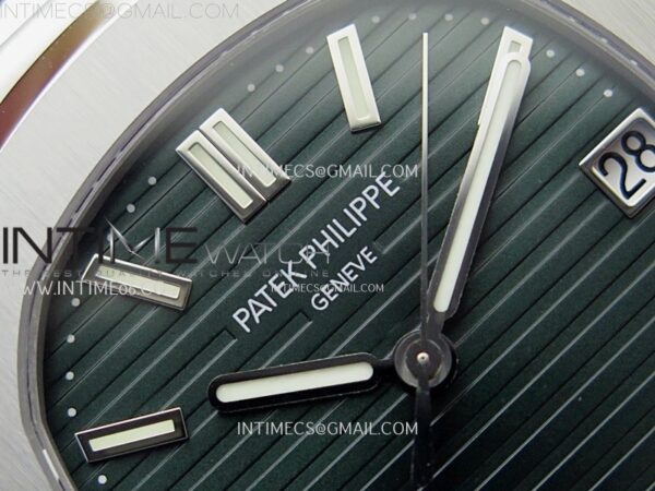 Nautilus 5711/1A-014 PPF 1:1 Best Edition Green Textured Dial on SS Bracelet Super Clone 26-330 V5 - Image 11