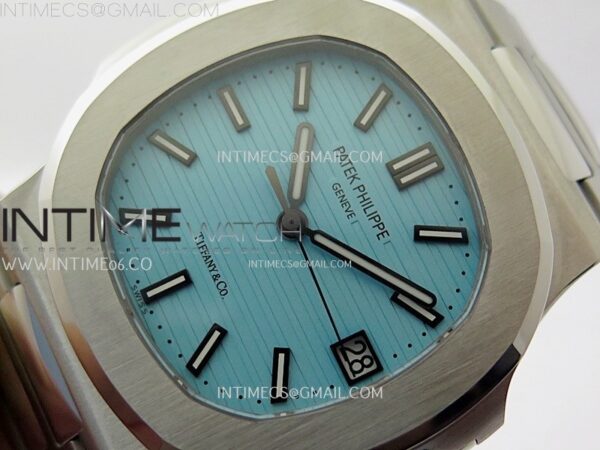 Nautilus 5711/1A-018 PPF 1:1 Best Edition Tiffany Blue Textured Dial on SS Bracelet Super Clone 26-330 V5 - Image 7