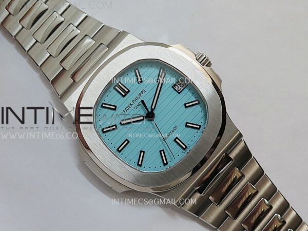 Nautilus 5711/1A-018 PPF 1:1 Best Edition Tiffany Blue Textured Dial on SS Bracelet Super Clone 26-330 V5 - Image 10