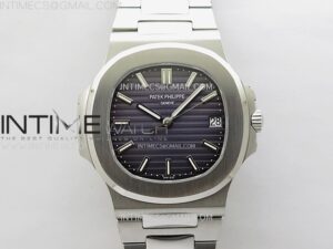 NAUTILUS 5711/1A PPF 1:1 BEST EDITION GRAY TEXTURED DIAL ON SS BRACELET SUPER CLONE 26-330 V5