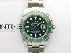 SUBMARINER 116610 LV GREEN CERAMIC 904L SS CASE ZF 1:1 BEST EDITION GREEN DIAL ON 904L SS BRACELET VR3135