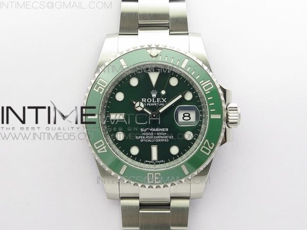 SUBMARINER 116610 LV GREEN CERAMIC 904L SS CASE ZF 1:1 BEST EDITION GREEN DIAL ON 904L SS BRACELET VR3135
