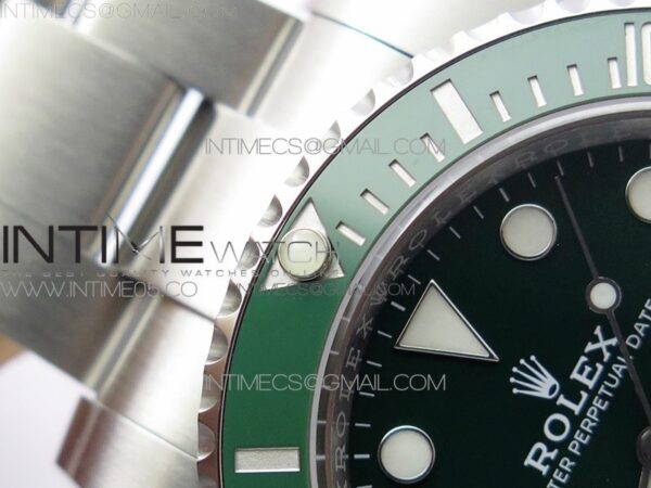 SUBMARINER 116610 LV GREEN CERAMIC 904L SS CASE ZF 1:1 BEST EDITION GREEN DIAL ON 904L SS BRACELET VR3135 - Image 11