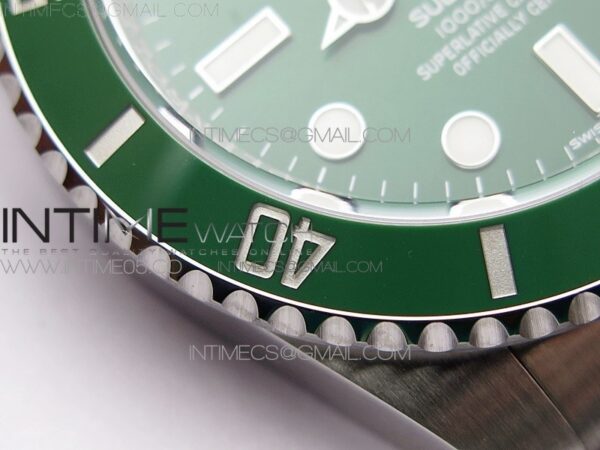 SUBMARINER 116610 LV GREEN CERAMIC 904L SS CASE ZF 1:1 BEST EDITION GREEN DIAL ON 904L SS BRACELET VR3135 - Image 14