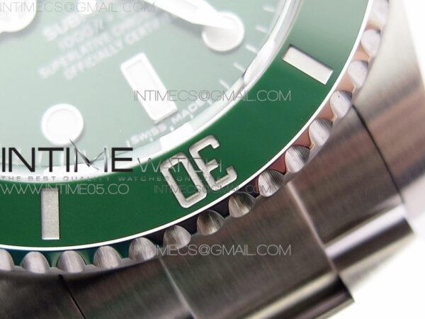 SUBMARINER 116610 LV GREEN CERAMIC 904L SS CASE ZF 1:1 BEST EDITION GREEN DIAL ON 904L SS BRACELET VR3135 - Image 20
