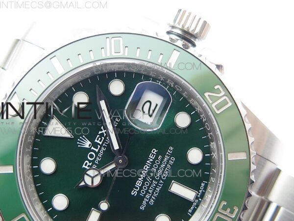 SUBMARINER 116610 LV GREEN CERAMIC 904L SS CASE ZF 1:1 BEST EDITION GREEN DIAL ON 904L SS BRACELET VR3135 - Image 17