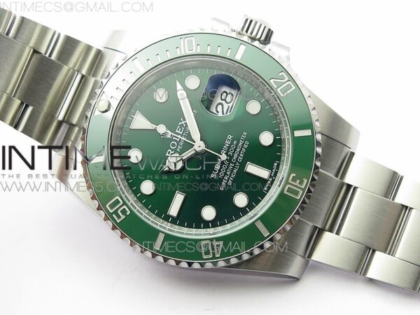 SUBMARINER 116610 LV GREEN CERAMIC 904L SS CASE ZF 1:1 BEST EDITION GREEN DIAL ON 904L SS BRACELET VR3135 - Image 5