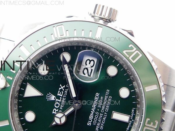 SUBMARINER 116610 LV GREEN CERAMIC 904L SS CASE ZF 1:1 BEST EDITION GREEN DIAL ON 904L SS BRACELET VR3135 - Image 21