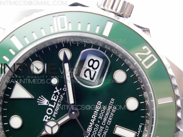 SUBMARINER 116610 LV GREEN CERAMIC 904L SS CASE ZF 1:1 BEST EDITION GREEN DIAL ON 904L SS BRACELET VR3135 - Image 10