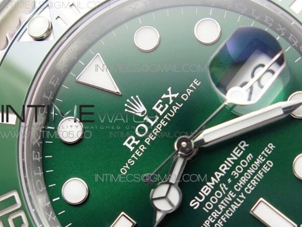SUBMARINER 116610 LV GREEN CERAMIC 904L SS CASE ZF 1:1 BEST EDITION GREEN DIAL ON 904L SS BRACELET VR3135 - Image 13