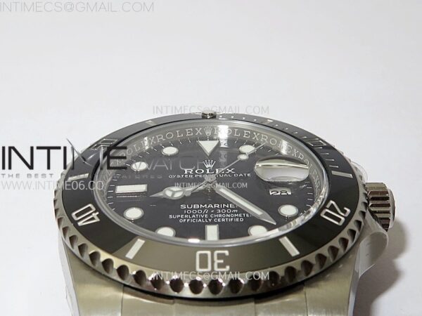 SUBMARINER 40MM 116610 LN BLACK CERAMIC 904L STEEL AR+F 1:1 BEST EDITION BLACK DIAL ON 904L SS BRACELET VR3135 - Image 14