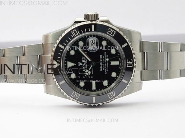 SUBMARINER 40MM 116610 LN BLACK CERAMIC 904L STEEL AR+F 1:1 BEST EDITION BLACK DIAL ON 904L SS BRACELET VR3135 - Image 4